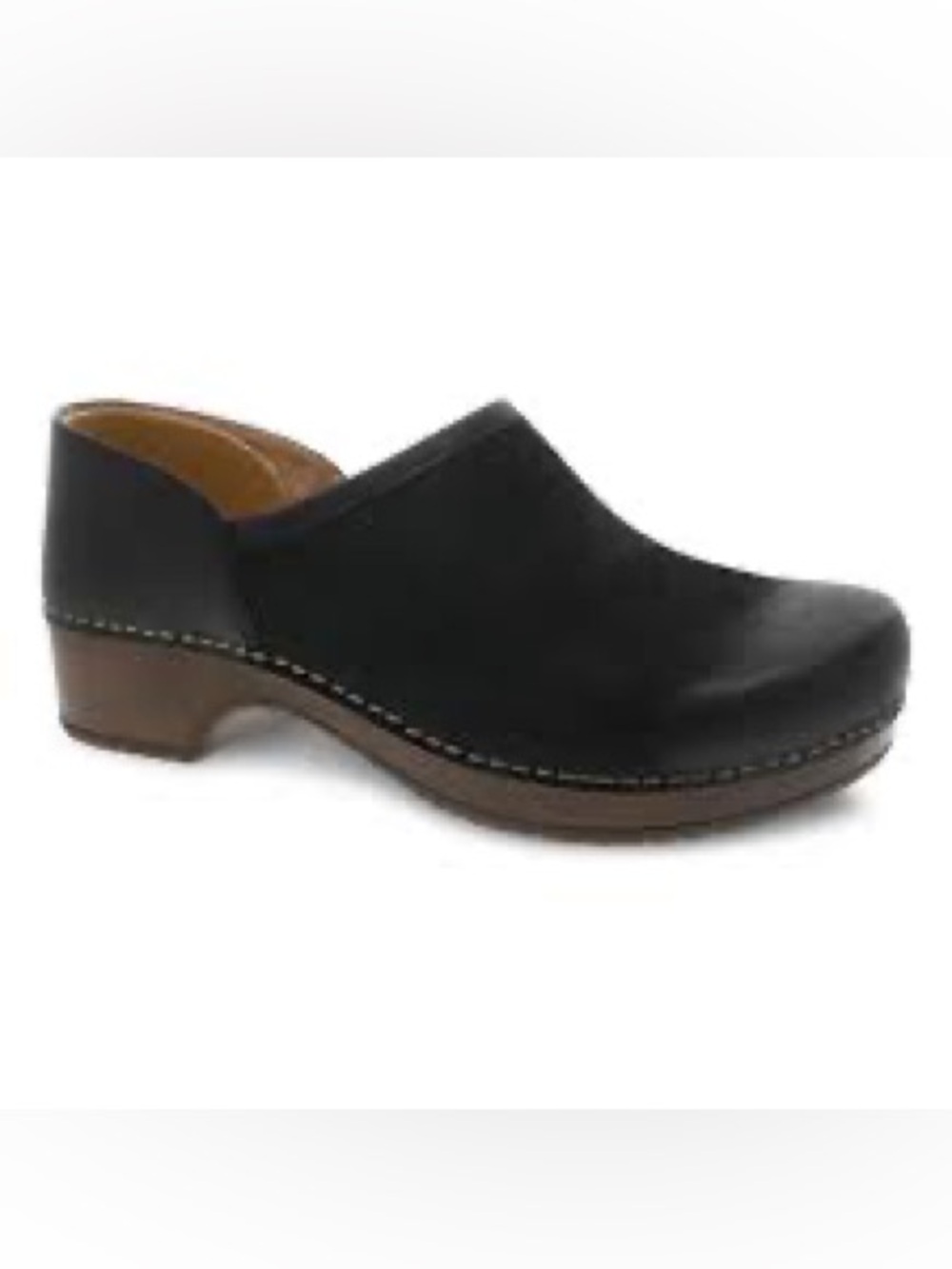 Dansko Black Suede Slip-On Clogs